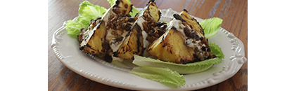 Grilled Pineapple with Rum Raisin Sauce