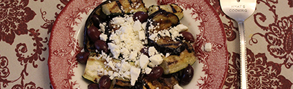 Grilled Eggplant Salad with Kalamata olives