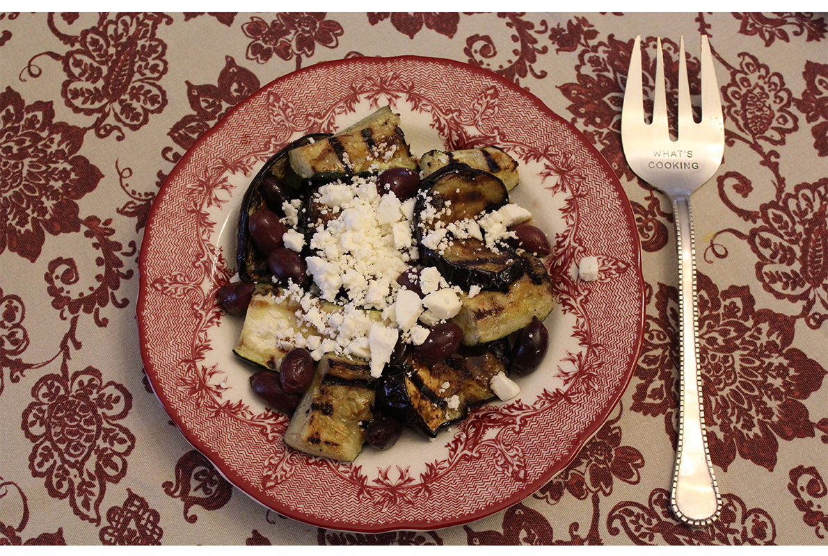 Grilled Zucchini Salad with Kalamata Olives